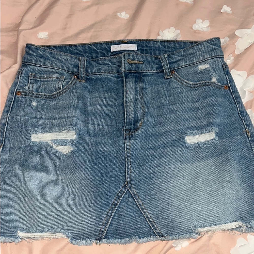 Tinseltown Distressed Denim Skirt Juniors 7
